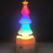 Рождественская елка лампа красочный ночной Светильник светодиодный usb зарядка фестиваль Атмосфера контакт переключатель Кристалл