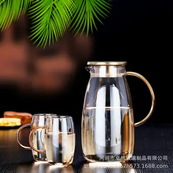 

New Products Colorful liang shui hu Cold Water High-temperature Resistant Glass Teapot Bulk Tea Set Cup Gift Set