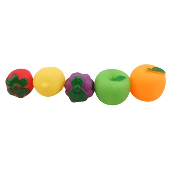

5Pcs/set Water Induction Rubber Rubber Vegetables Water Toy Baby Bathroom Pool Bath Toy Accessory for Kid Swimming Pool Summer