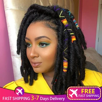 

FREE FAST SHIPIING Dreadlocks Faux Locs Braiding With Color Line Hair Extensions Synthetic Dreadlock Jumbo 12‘’ 12Strands Bella