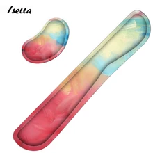 Keyboard Wrist Pad Rainbow colors Wrist Rest Mouse Pad Memory Foam  Comfortable Mousepad for Office Gaming
