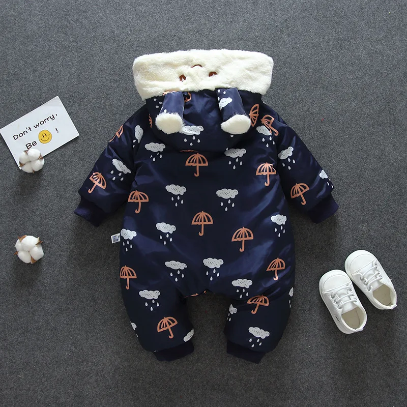 OkayMom/зимняя одежда с капюшоном для новорожденных, комбинезоны зимнее теплое пальто для малышей от 0 до 3 лет, одежда комбинезон для маленьких девочек, зимний комбинезон, одежда