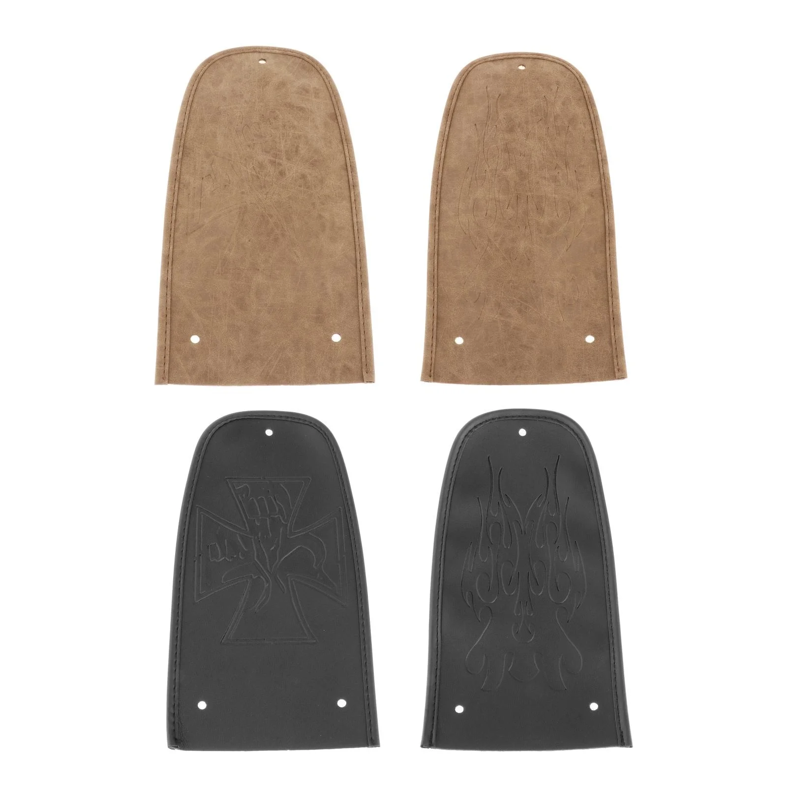 Motorcycle Leather Fender Bib Cover Pad for Harley Dyna Accessories Durable