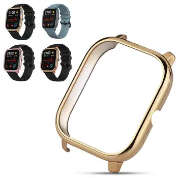

Watch Case Shock Resistant Anti-scratch PC Plating Case Slim Screen Protector Shell Cover For Amazfit GTS Smart Watch