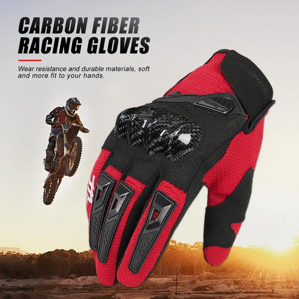 

New Motorcycle Racing Gloves Carbon Fiber Motorcycle Breathable Anti-fall Touch Screen Riding Gloves Summer For Outdoor