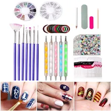 

11pcs/Set DIY Pedicure Manicure Nail File Dust Brush Painted Pen Nail Tool Kit