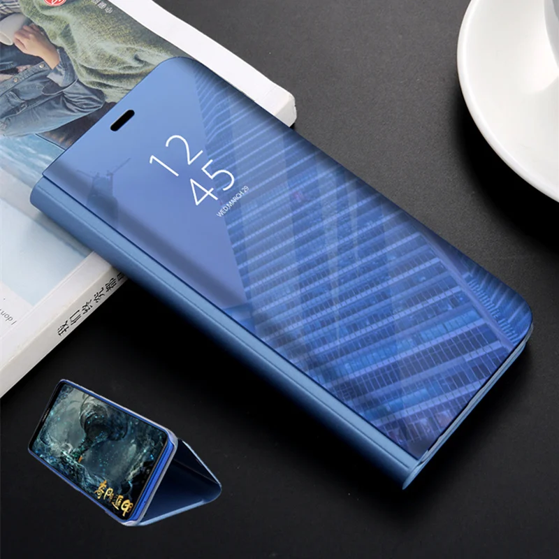 Для Xiao mi Red Note 7 5 6 7A GO Plus 4X K20 A3 A2 Lite 8 9 SE 9T Pro Флип Роскошный прозрачный rror Smart View чехол