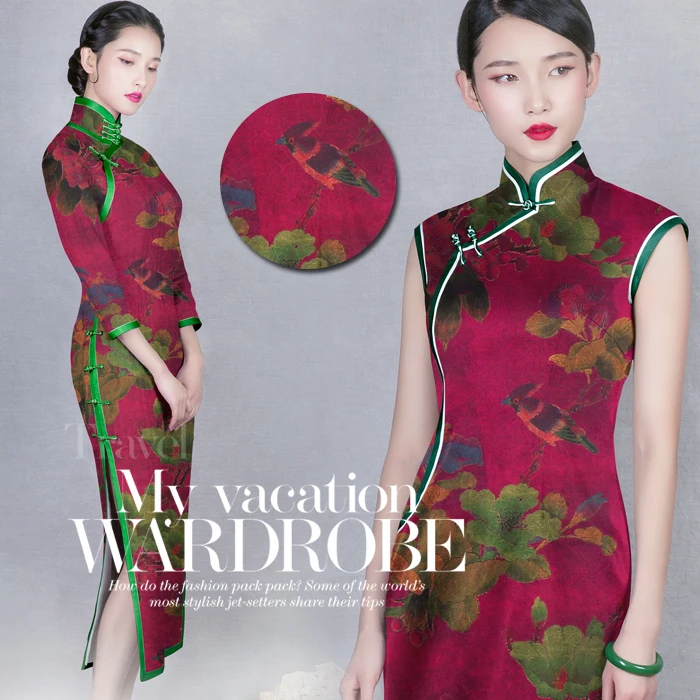 Печатный шелк стрейч-сатин 118 см Ширина 19 momme/чистый шелк Ткань для шитья платьев эластичный атлас Модифицированная шелковая пряжа