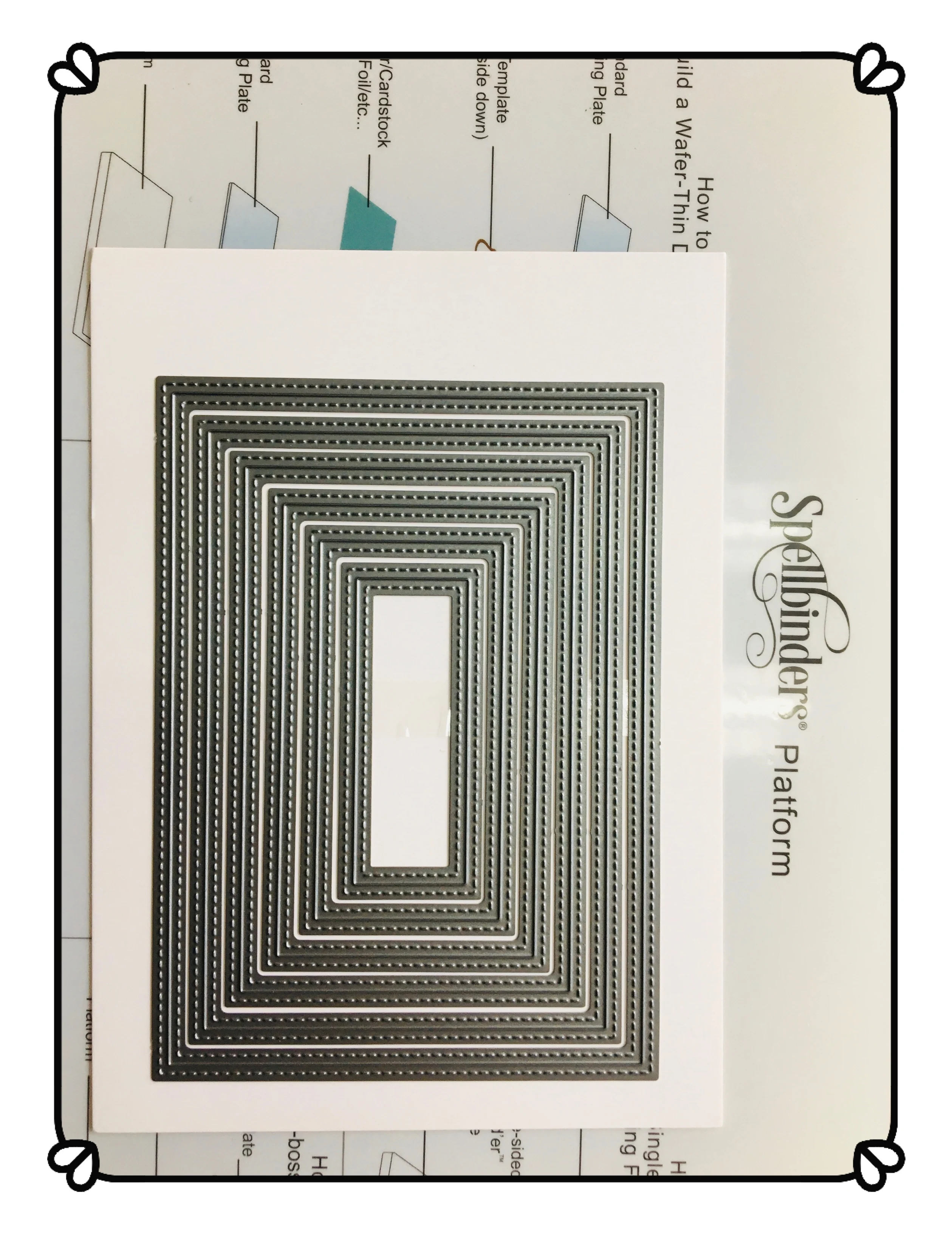 0008 Double Stitched Cutting Dies A6 Die Cutting Plate Metal Die Cuts