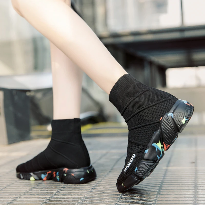 

Breathable Hollow Ladies Socks Shoes Trendy Women Casual Shoes Fashion Loafers Women Comfortable Sneakers Chaussures