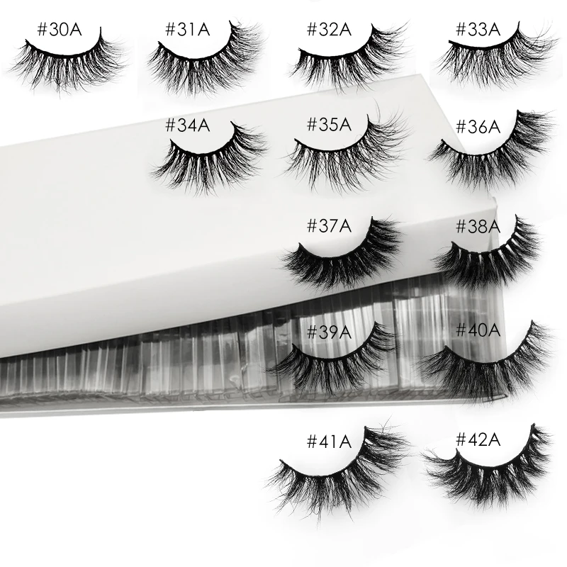 wholesale 20/30/40/50 pairs bulk fluffy mink lashes volume 3d/5d false eyelashes extension custom label natural lash makeup | Красота и