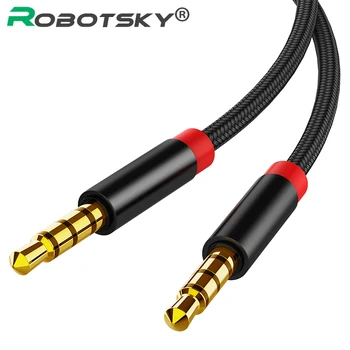 

Nylon Jack 3.5 Audio Cable 3.5mm Speaker Line Aux Cable AUX Audio Extension Cable For Car Headphone Louder Computer Laptop