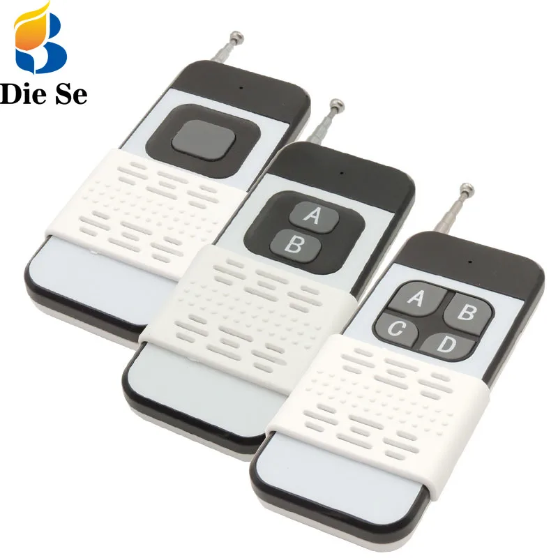 DieSe 433MHz Universal Remote Control 1000m Long Range 1 2 4 Buttons Wide Rage Transmitter For Garage Door Light Opener no clone |