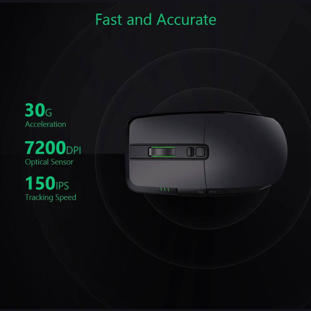Оригинальная беспроводная мышь Xiaomi Игровая USB 2 4 ГГц 7200 dpi RGB подсветка