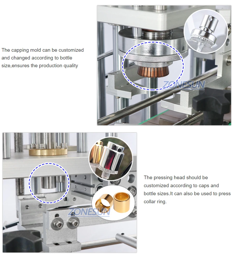 ZONESUN ZS-FAL180X1 Automatic Vacuum Perfume Production Line Round Square Bottle Filling Capping and Labeling Machine