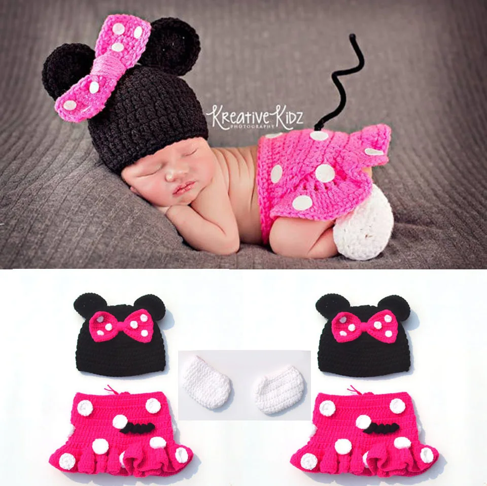 Baby Girls Photography Props Clothes for Newborn Outfits Infant Knitted Crochet Hat Dress Diaper Shoes Set Handmade Costume newborn baby accessories crochet knit cartoon beige rabbit outfits baby photo costume clothes photography prop