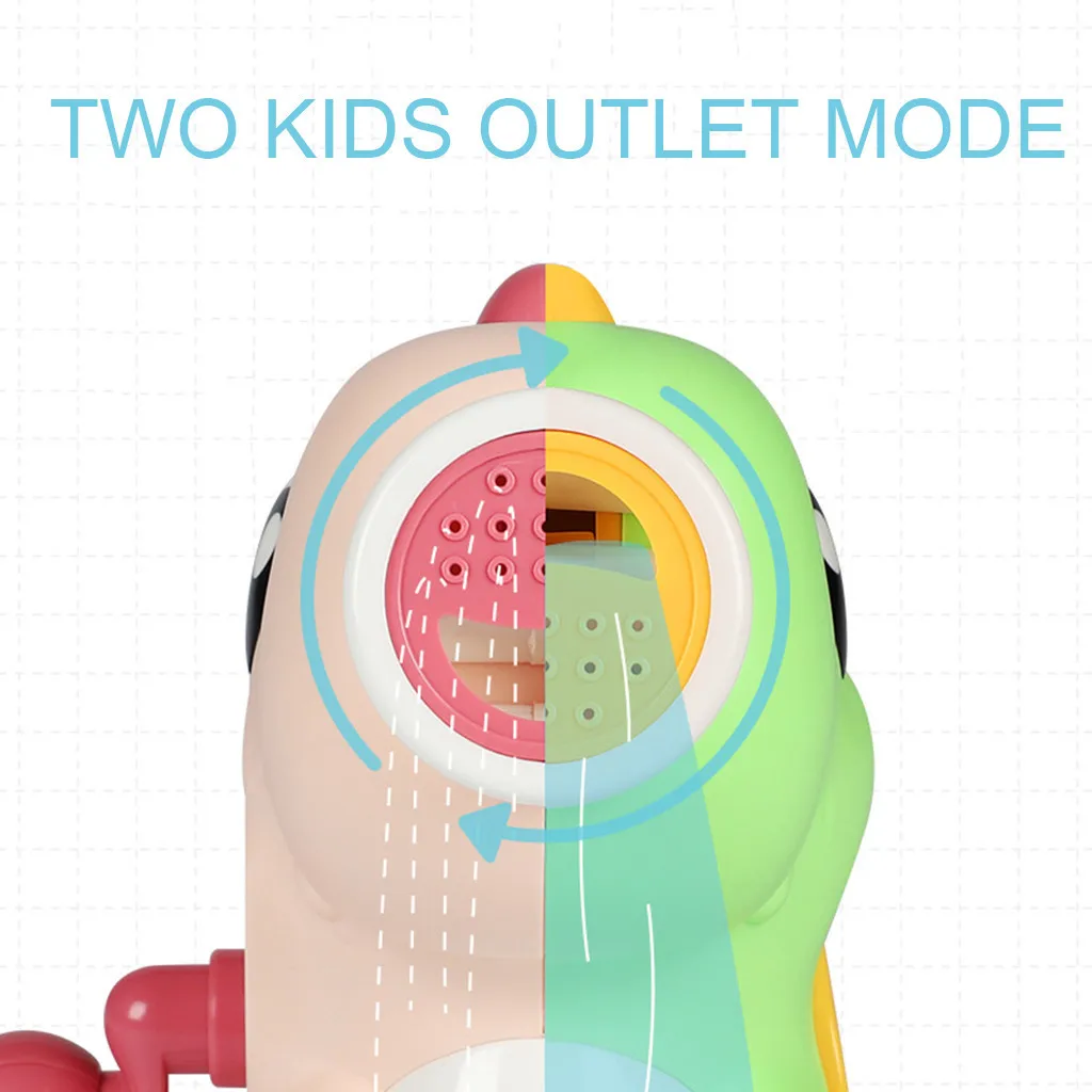 Water Squirt Baby Bath Toy Manual Shower Dinosaur Spray Water Pump Bathroom Bathtub Toys for Kids Toddlers 1~3 Year Old #C