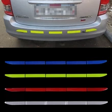 Bande adhésive réfléchissante 5 pièces/ensemble pour voiture, bande d'avertissement Anti-Collision pour extérieur, protection de la carrosserie
