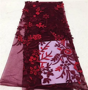 

french lace fabric 2019 high quality nigerian wedding lace fabric embroidery lace trim for african lace fabric 5yards
