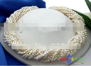 01390 Wonderful 15row 20" baroque white FW pearl necklace
