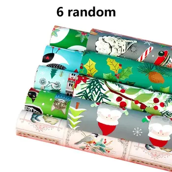 

6 Sheets 50x70cm Gift Wrapping Paper Present DIY Packing Wraps for Xmas Party Christmas Festival