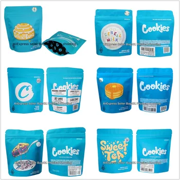 

Six flavors 100 pcs mashup combination NEW Cookies Bag California Mylar Resealable 3.5g Packaging Includ Anti-counterfeit Labels