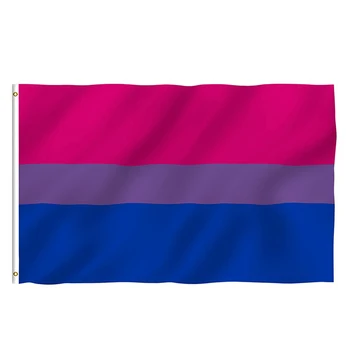 

3x5FT Bisexual Flag Banner Grommets Transgender BI Gay Pride Lesbian Rainbow
