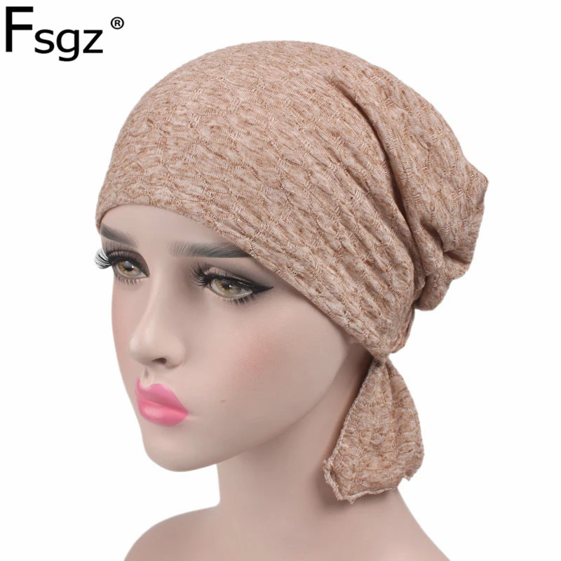 

Fashion Turban For Women Quality 100% Cotton Plain Hijabs Muslim Headbands Ornaments POP Chemotherapy Cap Bandage Accessories