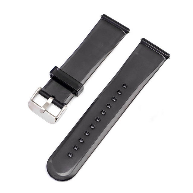 22mm Transparent PVC Strap Colorful Men Women Replacement Band for Samsung Active2 40mm 44mm Huawei Watch GT 2 Amazfit GTS