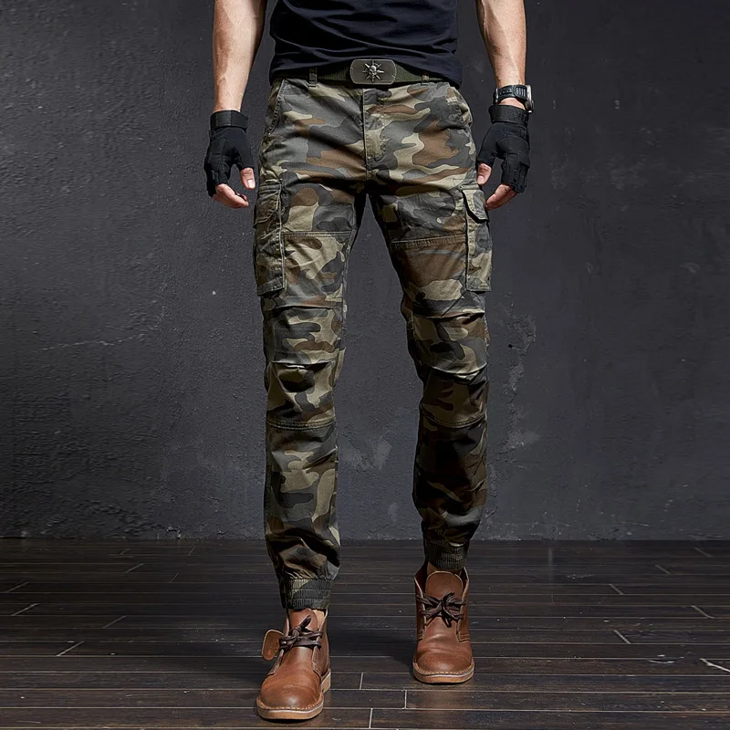 Tactical pants Fashion Slim Camouflage Casual Tactical Cargo Pants Male Streetwear Harajuku Joggers Men Clothing Camo Trousers