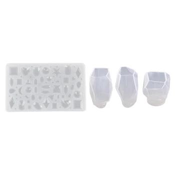 

New 1Pcs Diamond Shape Silicone Mold Mould Pendant Jewelry Making Mold DIY Craft Tool with 3X Transparent Silicone Mould