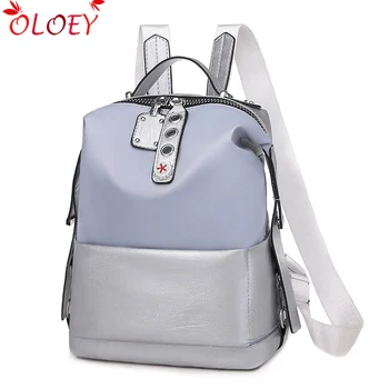 

Luxury brand ladies backpack 2020 spring new large-capacity splicing backpack multifunctional sell well student school bag