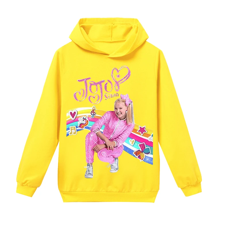 Г. Новая одежда для девочек футболки JoJo Siwa одежда для детей осенняя хлопковая Футболка топы, футболки для малышей, Рождественский свитер, комплект с толстовкой с капюшоном