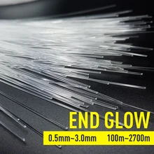 0,5 мм~ 3,0 мм ПММА Пластиковый волоконно-оптический кабель весь рулон освещения драйвер двигателя светодиодный провод в 100 м до 12000 м волоконное освещение
