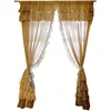 French Lolita Ruffles Blackout Curtains for Bedroom, Natural Cotton Linen Beige Cortinas,Romantic Layers Kitchen Short Curtains 6