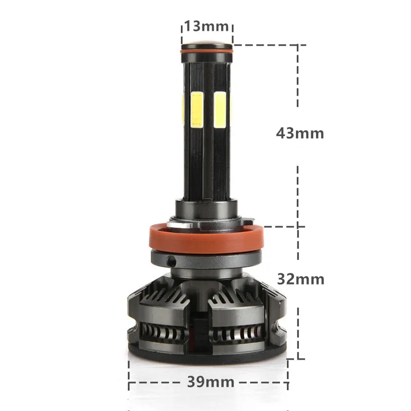 Вдлительную 2 шт. H11 9005 светодиодные лампы H7 H4 Led автомобилей головной светильник H9 H8 HB3 9006 HB4 авто светодиодные лампы 16000LM 6500 к туман светильник 12V светодиодные фары