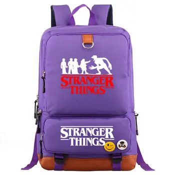 

New Weird Stranger Things Demogorgon Boy Girl Book School bag Women Bagpack Teenagers Schoolbags Men Student Patchwork Backpack