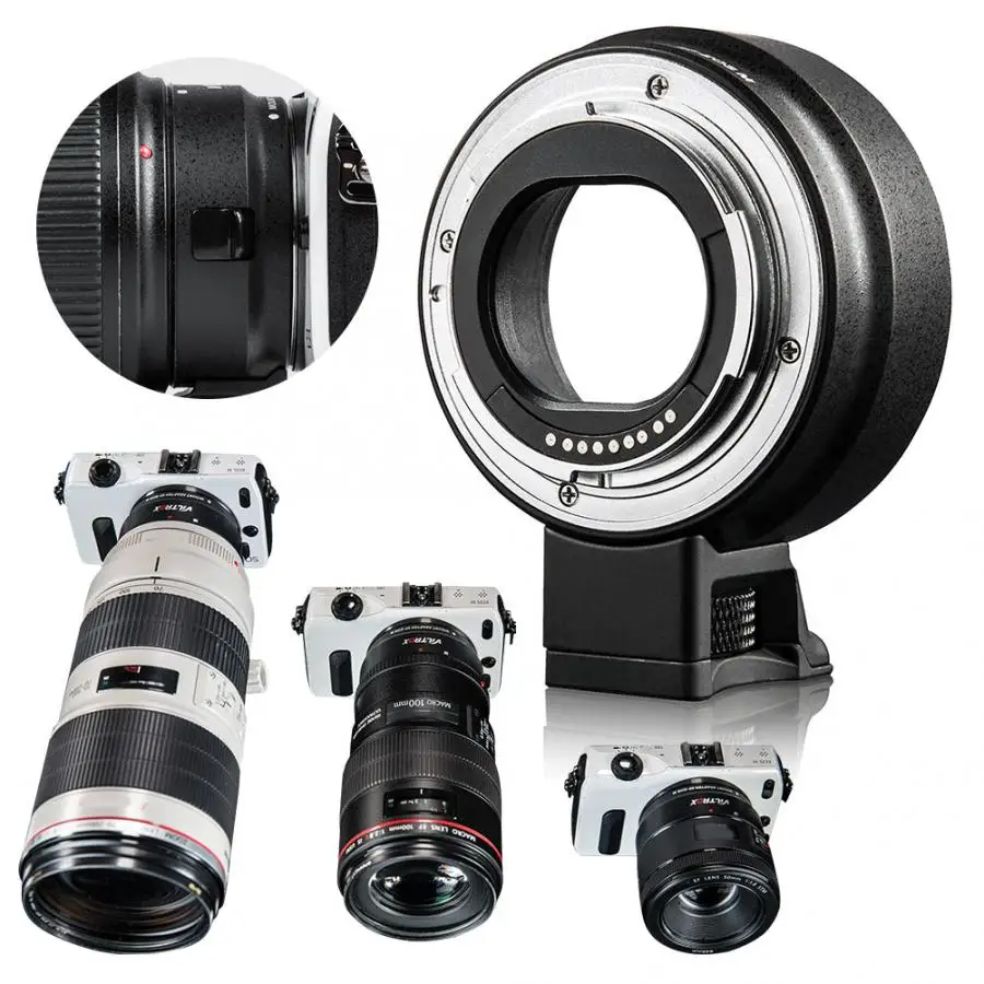 Viltrox EF для EOS M AF переходное кольцо объектива для Canon EF EF-S объектив для EOS M беззеркальная камера M AF адаптер объектива автофокуса