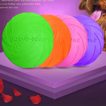 

New TPR Safety Flying Saucer Soft Throw Catch Disk Fun Outdoor Dog Toys Pet Sports Disc Comfortable Pet Supplies four colours