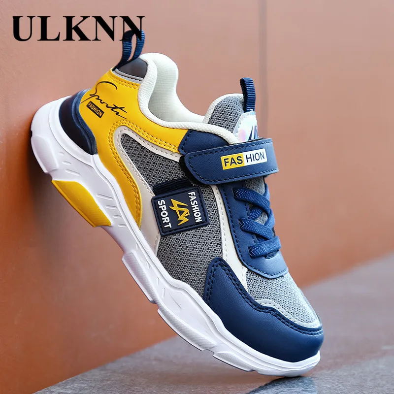 ULKNN KIDS Casual Shoes Lightweight Running Young STUDENT'S Punched Sheet Surface Sports BOY'S Shoe