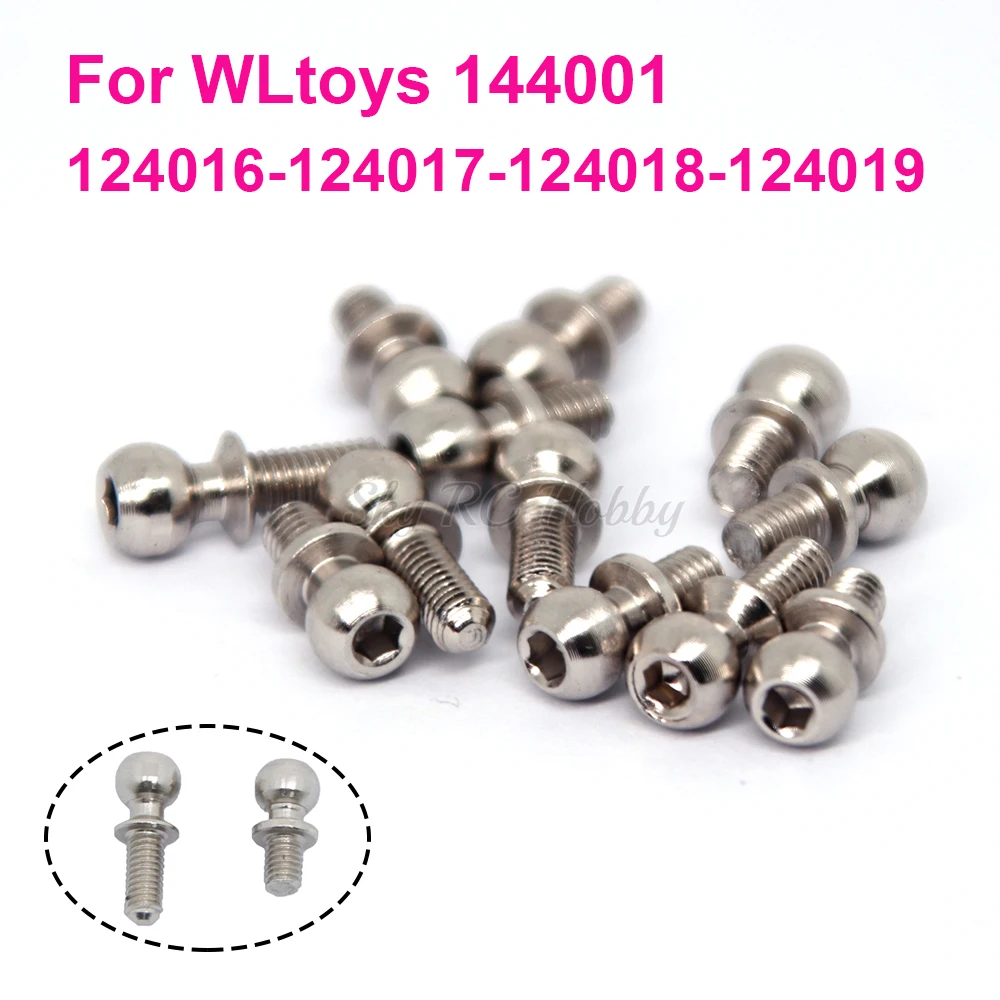 

12 шт./лот болт с шариковой головкой M3 * 4 мм M3 * 7 мм для Wltoys 1/14 144001 124016 124017 124018 124019 Запчасти для радиоуправляемых автомобилей