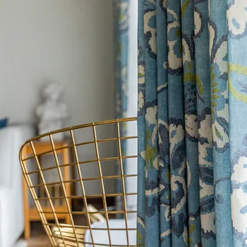 

Modern Minimalist New Style Polyester-cotton Printcloth Curtain Fabric Living Room Bedroom