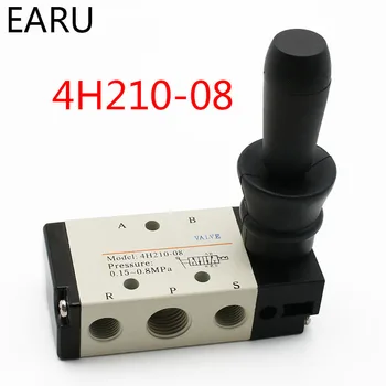 

1pc 5 Way 2 Pos 1/4" PT BSP Hand Lever Operated Air Manual Control Pneumatic Valve 4H210-08 5 Port 2 Position Wholesale