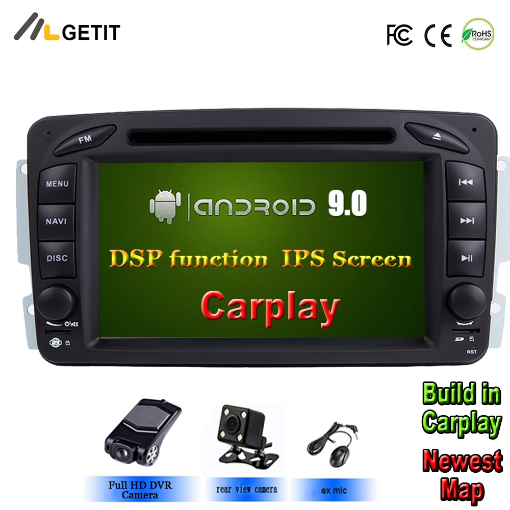 DVD-плеер Vito для Mercedes/Benz/W209/W203/M/ML/W163/Viano/W639/Vito стерео радио GPS навигация Wi-Fi BT DSP чип IPS