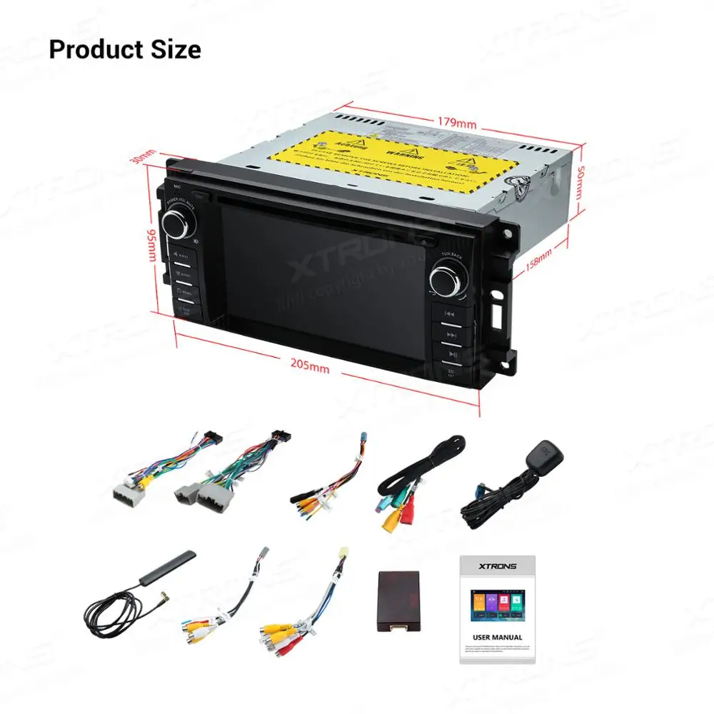 Excellent XTRONS 6.2"Android 9.0 Octa Core 4GB RAM 64GB ROM Car DVD Player Multimedia GPS System TPMS SWC for JEEP for DODGE for Chrysler 5
