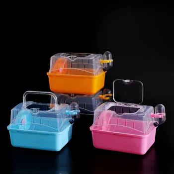 

Hamster cage full view sky window small garden single story villa hamster golden silk bear hedgehog go out to carry things