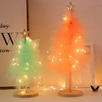

DishyKooker LED Mesh Copper Wire Lamp for Nordic Style Christmas Tree Bedroom Decorative Light