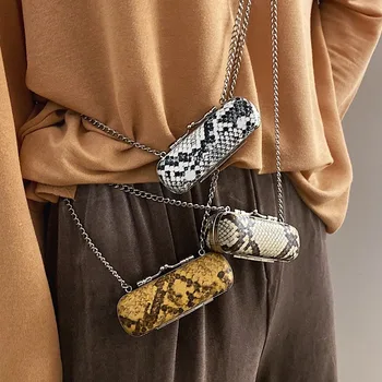 

Fashion Women Serpentine Lipstick Bag Single Shoulder Crossbody Chains Bag Net Red Mini Bag Luxury Designer Clutch Bag 2020 New