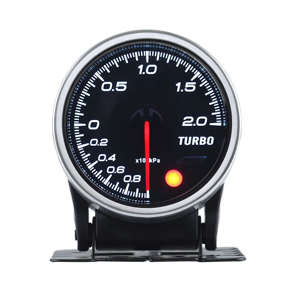 Ceny 2 Cal 52MM przydymione soczewki 2Bar Boost Gauge Turbo Boost Meter z czujnik elektryczny