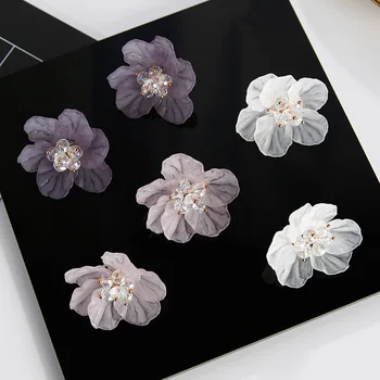 

Hyperbole White Purple Flower Earrings for Women 2020 Korean Cute Sweet Acrylic Resin Big Floral Petal Earrings Trendy Jewelry